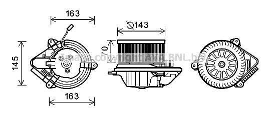 AVA QUALITY COOLING Elektrimootor,salongiventilaator CN7503